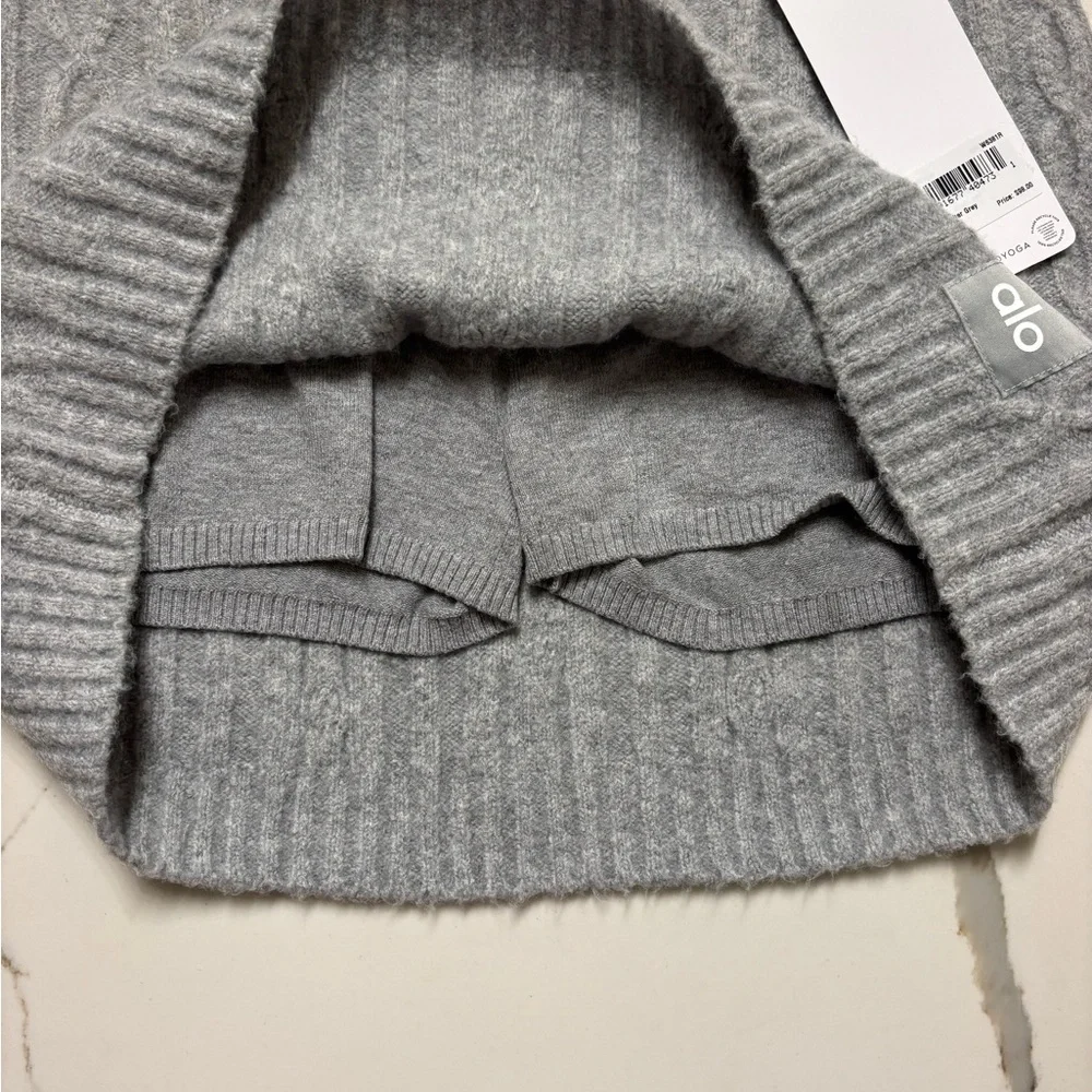 ALO Yoga Gray Cable Knit Skirt